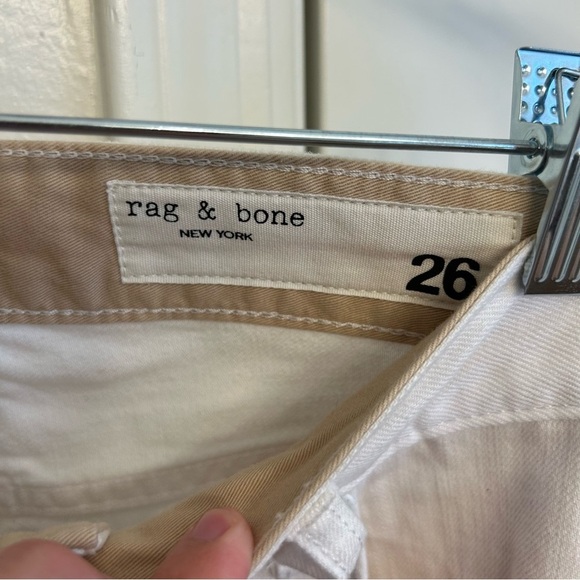 NWT Rag & Bone Piper Low Rise Straight Jeans Bright White Ankle Size 26 - Picture 4 of 13
